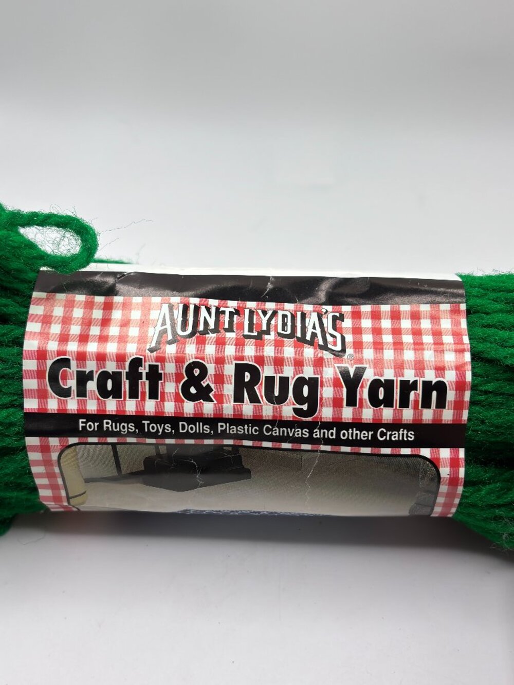 Aunt Lydias Craft & Rug Yarn 1 Skein Christmas Green LOT 443978 412 VTG 100 Poly